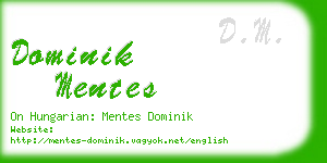 dominik mentes business card